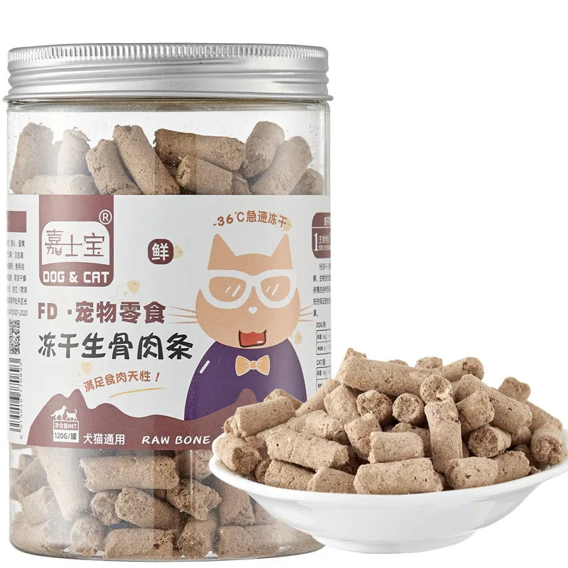 Pet Freeze Dried Chicken Breast Salmon Eel Duck Meat Beef Liver Yolk Granules Rich Nutrition Dog Fat Long Meat Food Cat Snacks