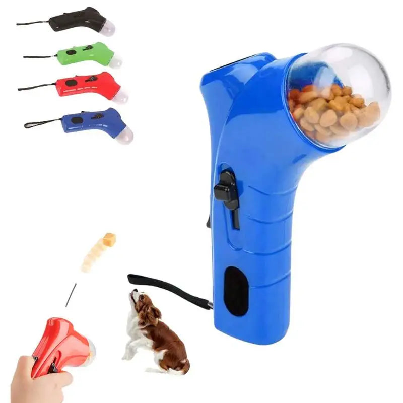 cat Dog Treat Dispenser Launcher Gun Toys Dog Handheld Pet Puppy Food Feeder Toy Puppy Snack Shooter Feeder Dog Interactive Toys