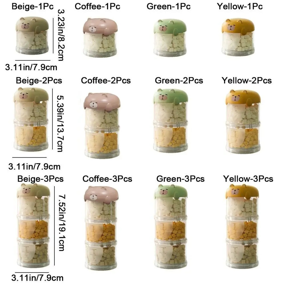 Practical Plastic Multi-Layer Cat Food Box Sealed Moisture-Proof Dog Snacks Storage Box Cute Pet Food Packing Box Outdoor