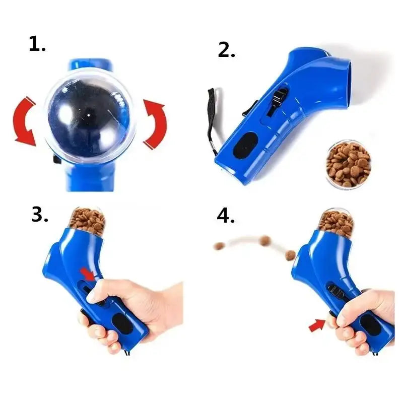 Dog Snack Catapult Launcher Outdoor Beach Toy Dog Cat Treat Launcher Snack Food Feeder Portable Pet Interactive Training Toys
