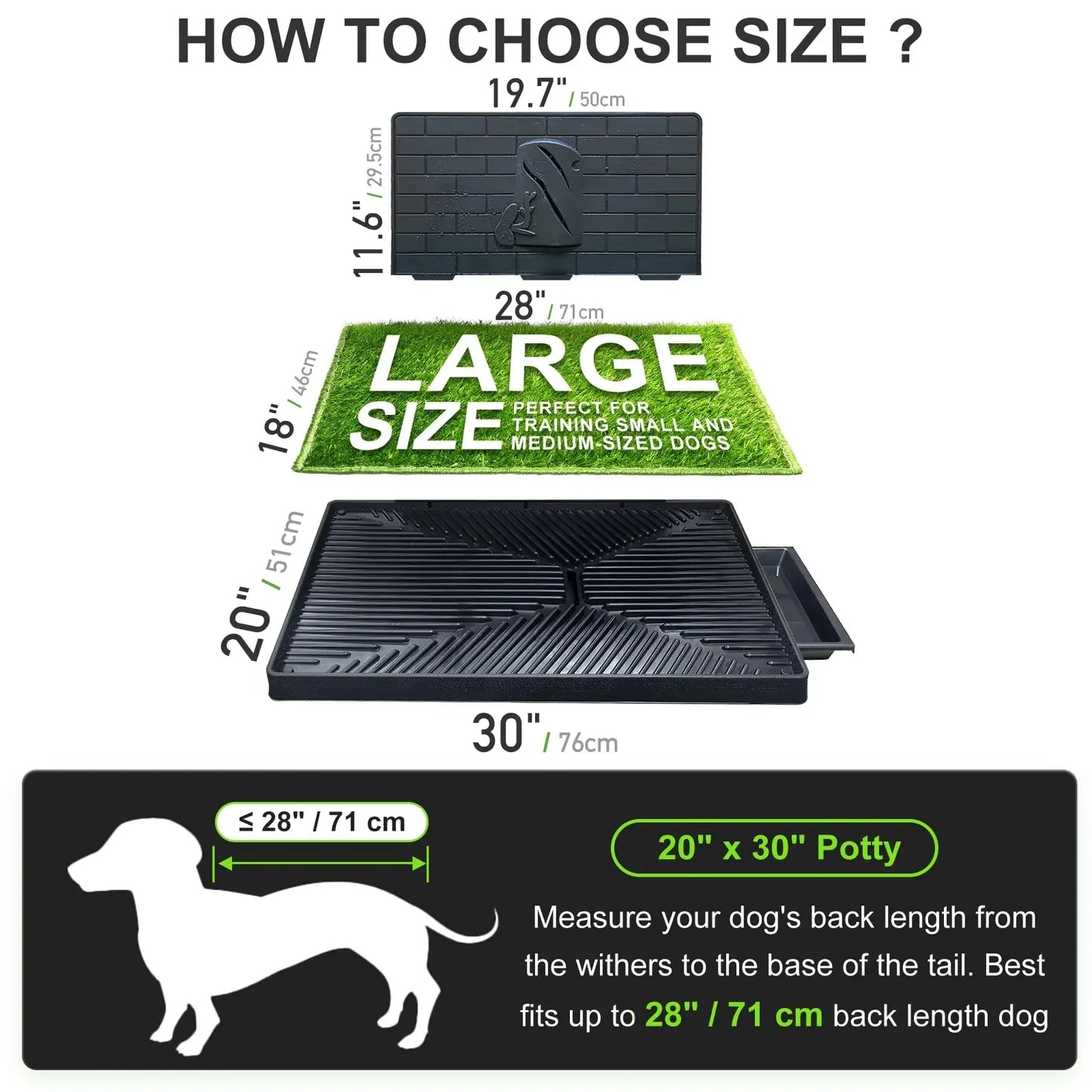 Artificial Grass Training Pads with Pee Baffle Reusable Alternative To Puppy Pads Portable Dog Litter Box Dog Potty