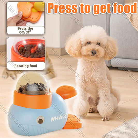 Dog Puzzle Feeder Interactive Pets Food Treat Dispenser Whale Duck Design Pet Snack Feeder For Dog Training Mental Enrichment