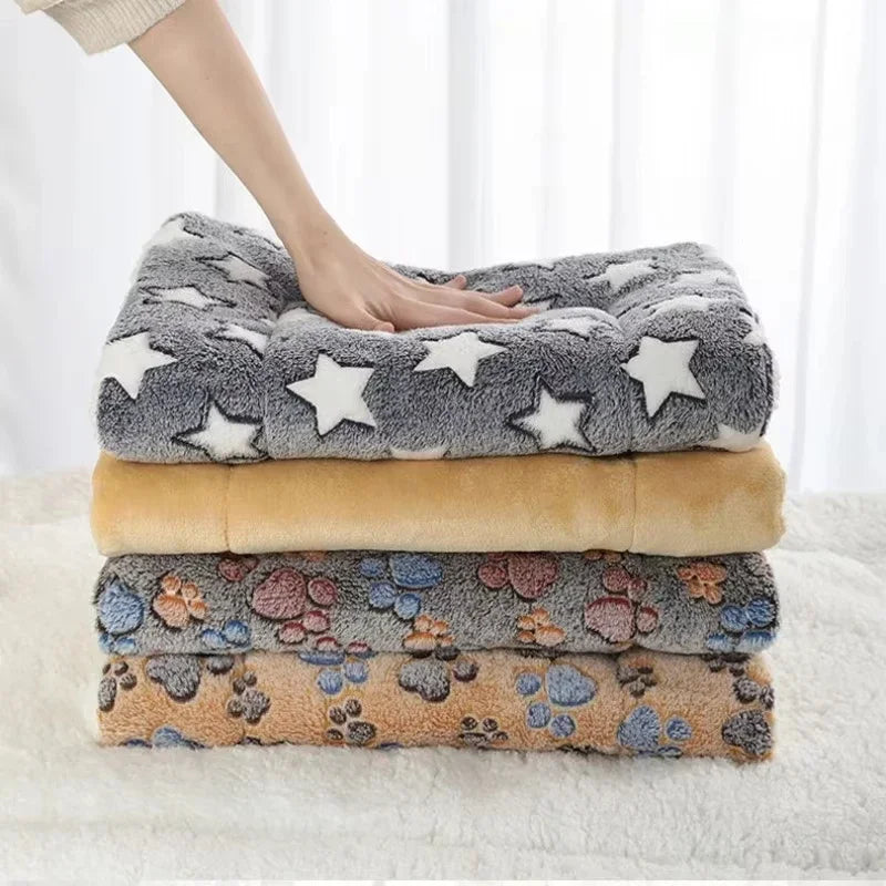 Soft Flannel Pet Sleeping Mat Dog Bed Cat Litter Puppy Bed Dog Sofa Mattress Cushion for Small Large Dogs Blanket Pet Supplies