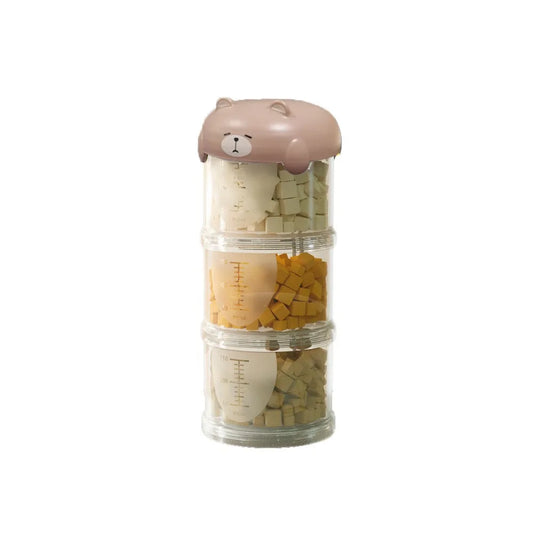 Practical Plastic Multi-Layer Cat Food Box Sealed Moisture-Proof Dog Snacks Storage Box Cute Pet Food Packing Box Outdoor