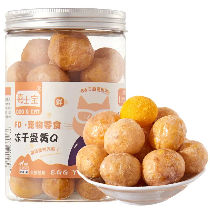 Pet Freeze Dried Chicken Breast Salmon Eel Duck Meat Beef Liver Yolk Granules Rich Nutrition Dog Fat Long Meat Food Cat Snacks
