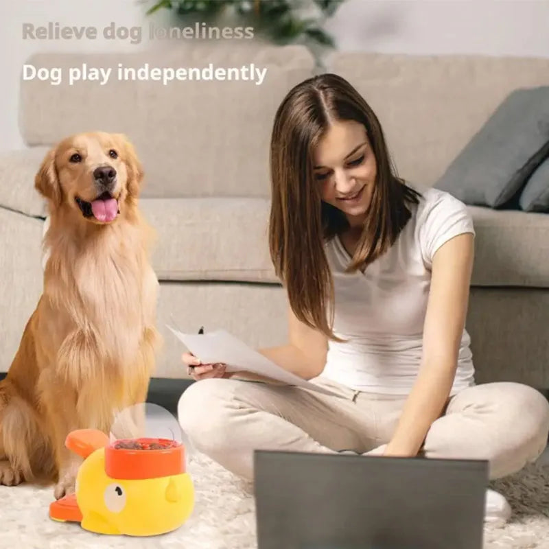 Dog Puzzle Feeder Interactive Pets Food Treat Dispenser Whale Duck Design Pet Snack Feeder For Dog Training Mental Enrichment