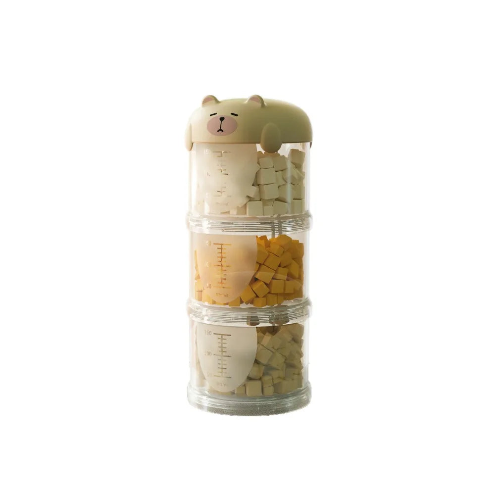 Practical Plastic Multi-Layer Cat Food Box Sealed Moisture-Proof Dog Snacks Storage Box Cute Pet Food Packing Box Outdoor