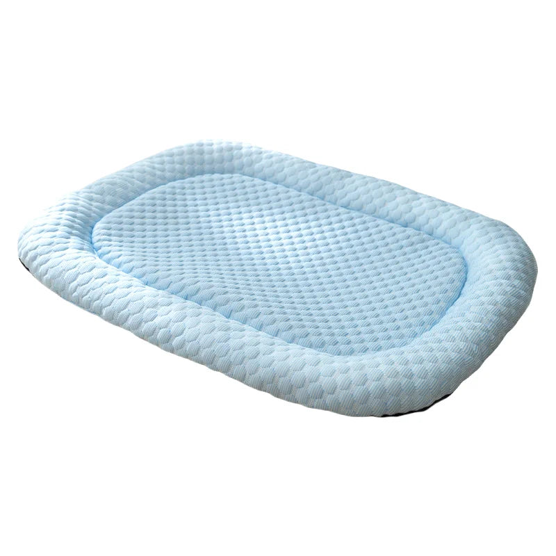 Summer Dog Bed Cat Cushion Puppy Sleep Nest for Small Medium Large Dog Cat Ice Silk Cool Mat Pet Kennel Cooling Bed