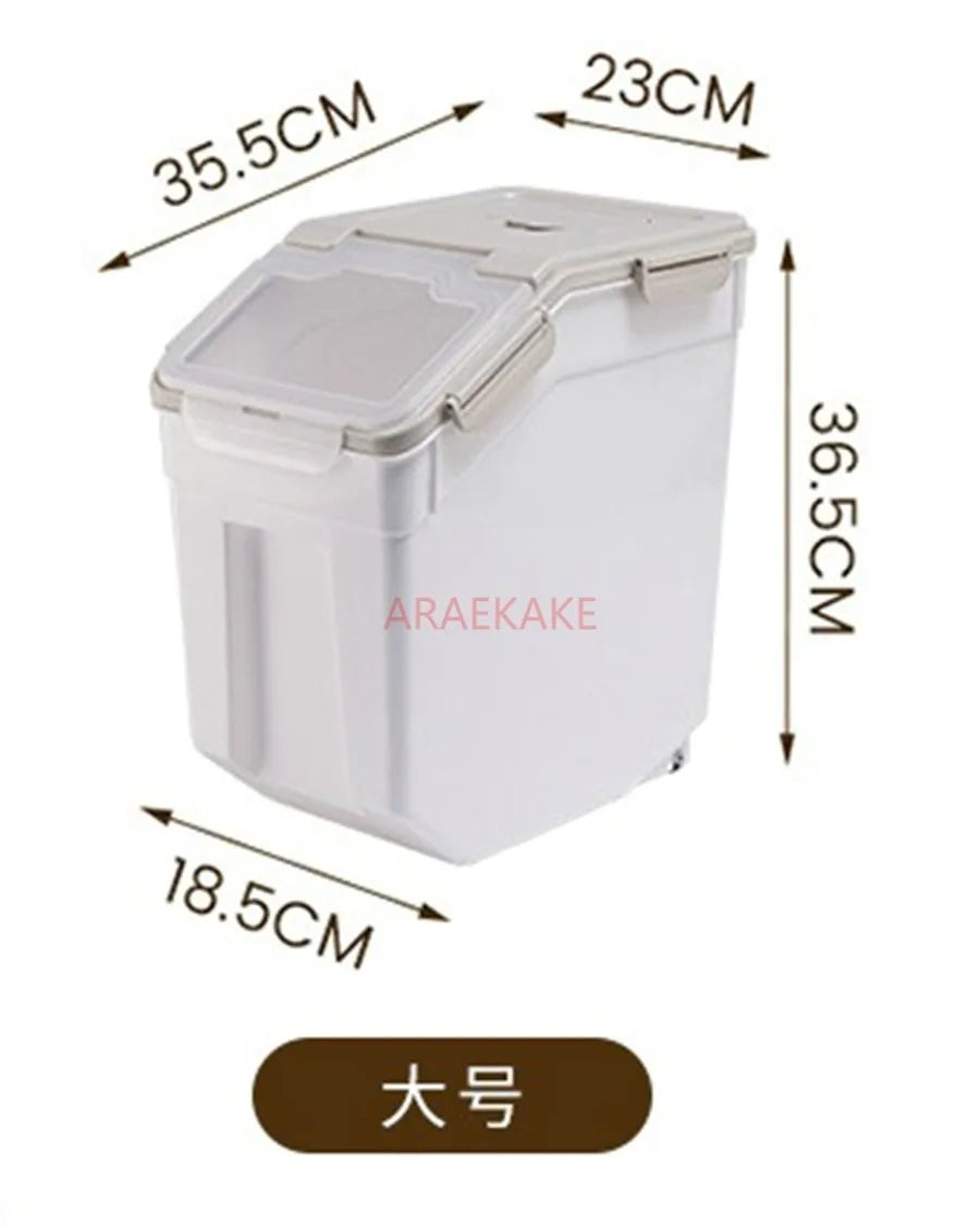 Cat food storage bucket, dog food sealed 10 pounds, 20 pounds, sealed moisture-proof pet storage bucket, large capacity vacuum s